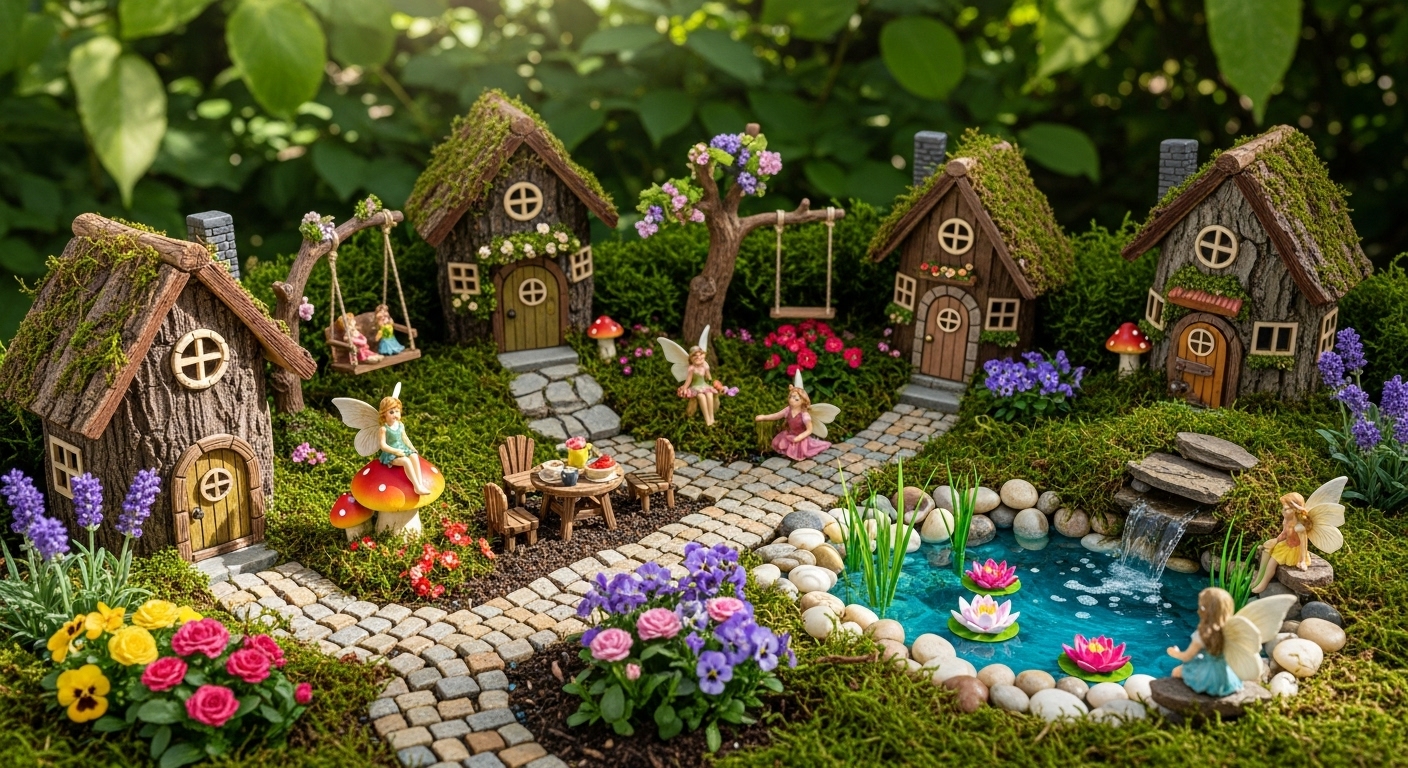 🧚‍♀️ 16 Charming Outdoor Fairy Garden Designs