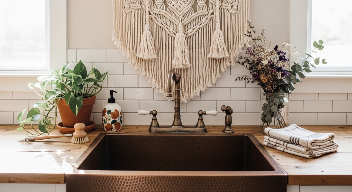 21 Dreamy Boho Sink Ideas for Your Kitchen