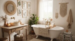 20 Cozy Boho Bathroom Ideas for a Relaxing Vibe