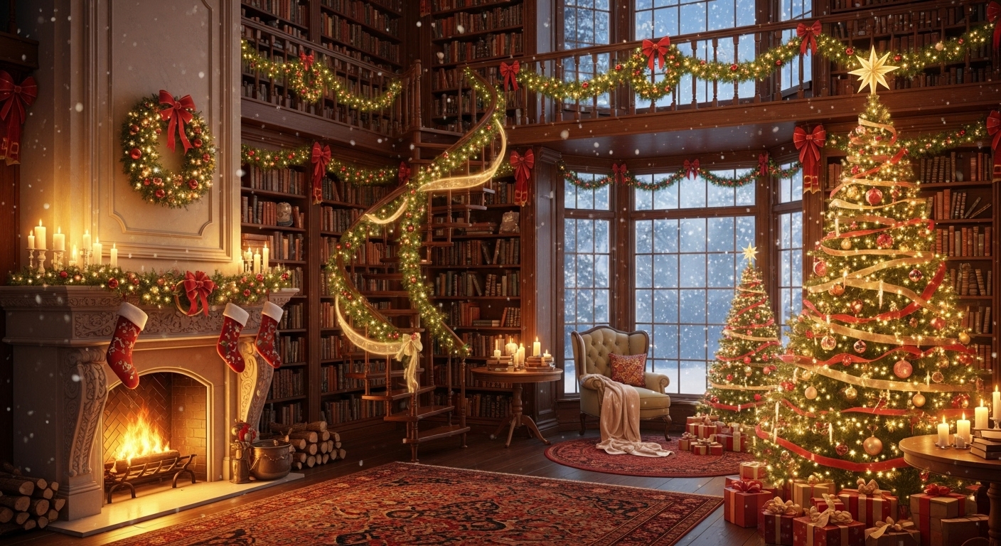 Magical Christmas Library Decor Inspirations