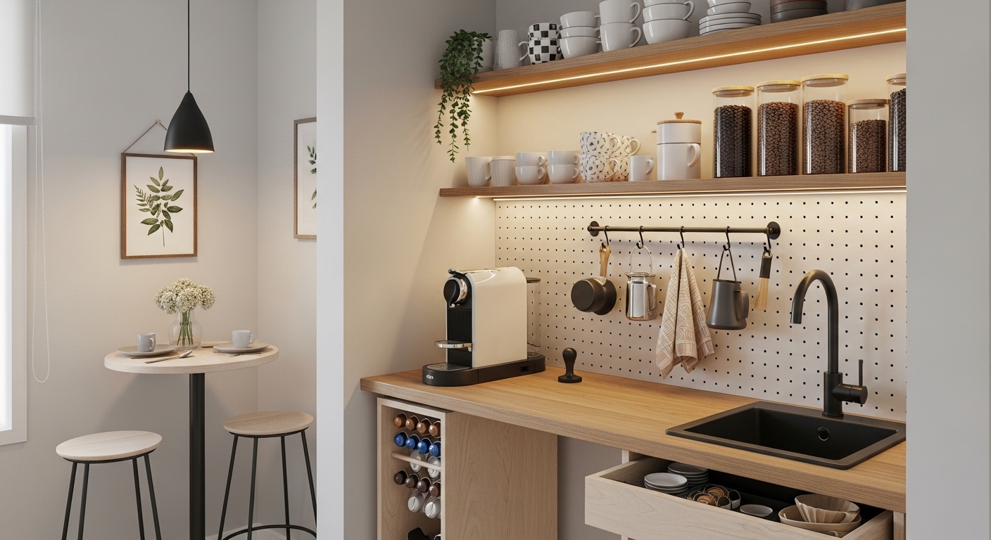 20 Chic Coffee Bar Ideas for Tight Spaces