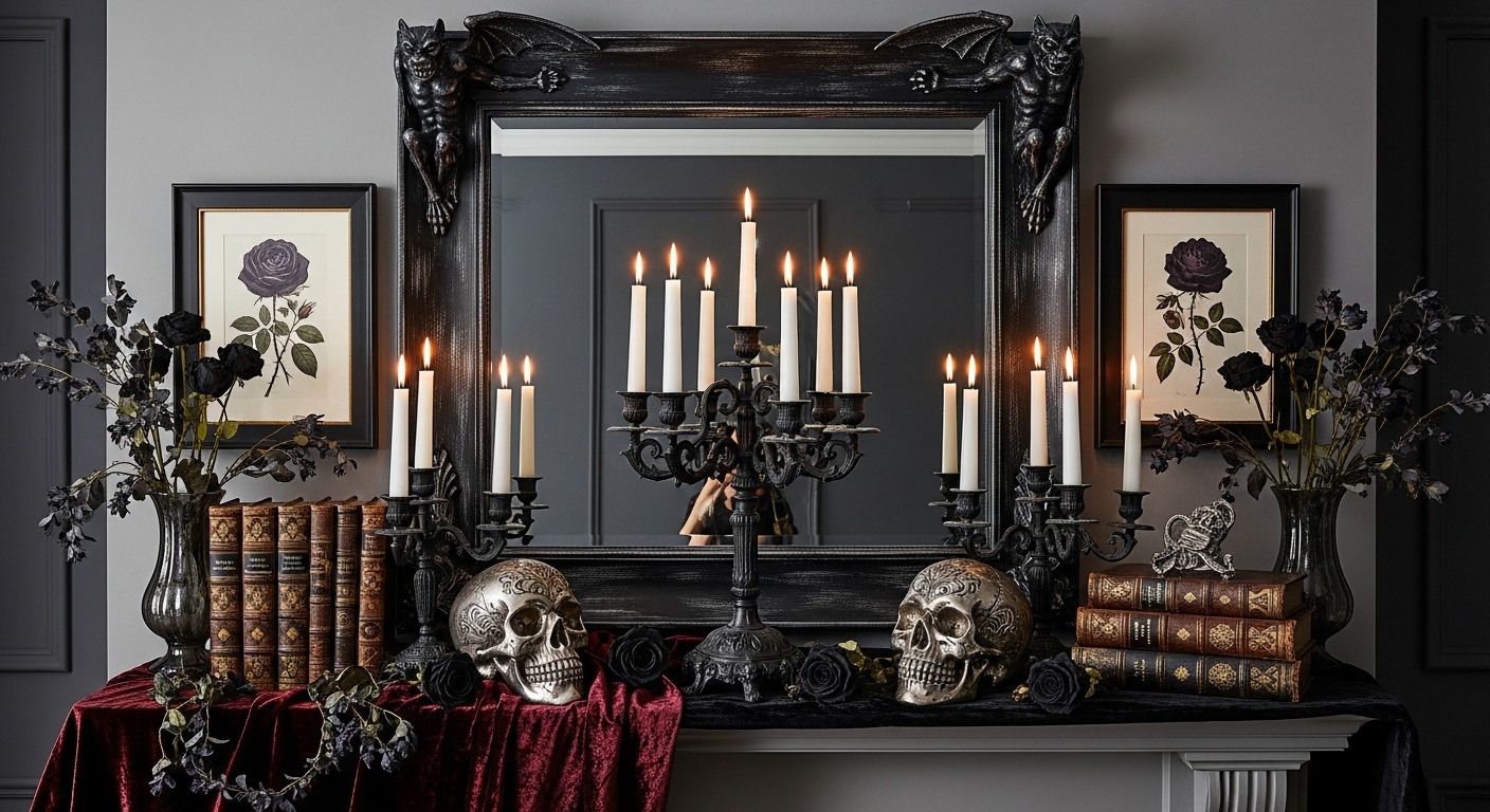24 Stylish Gothic Mantel Decor Ideas to Try