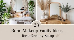 23 Boho Makeup Vanity Ideas for a Dreamy Setup