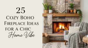 25 Cozy Boho Fireplace Ideas for a Chic Home Vibe