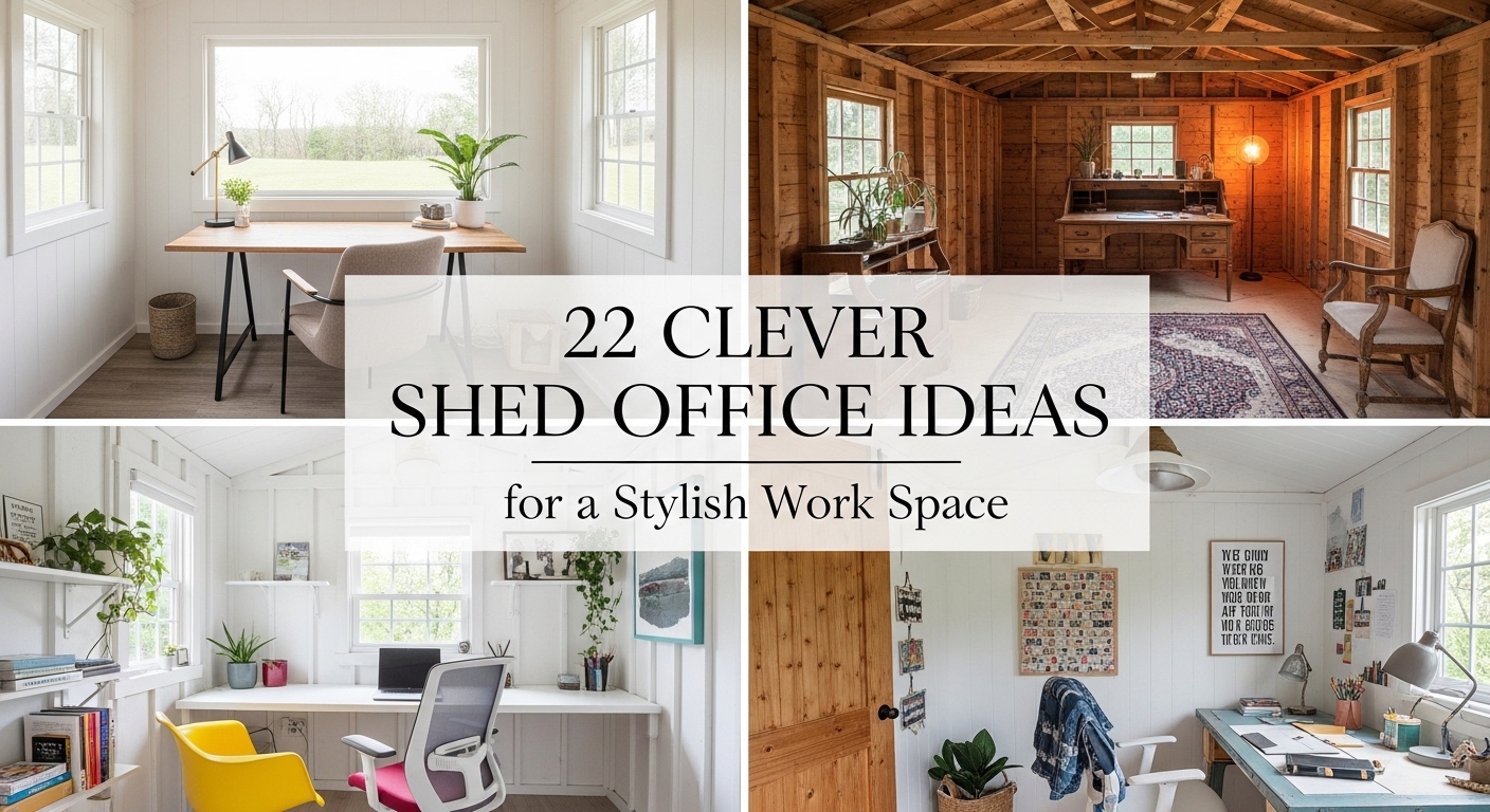 22 Clever Shed Office Ideas for a Stylish Work Space