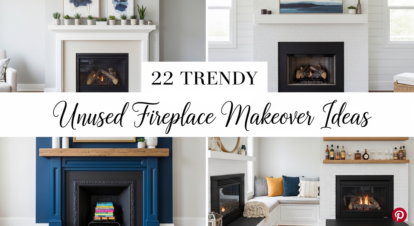 22 Trendy Unused Fireplace Makeover Ideas