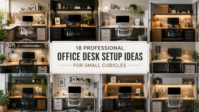 18 Professional Office Desk Setup Ideas for Small Cubicles