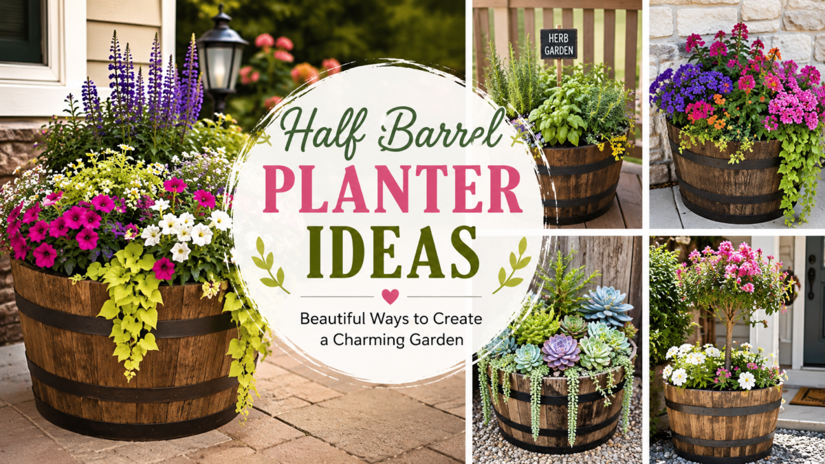 Half Barrel Planter Ideas: Beautiful Ways to Create a Charming Garden