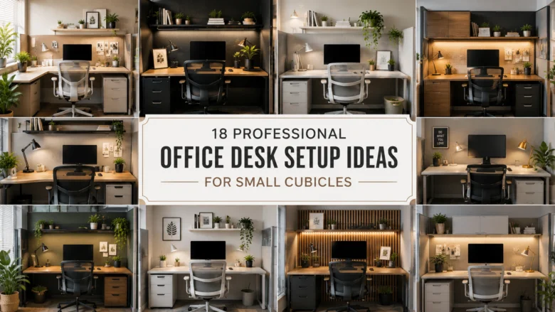 18 Professional Office Desk Setup Ideas for Small Cubicles